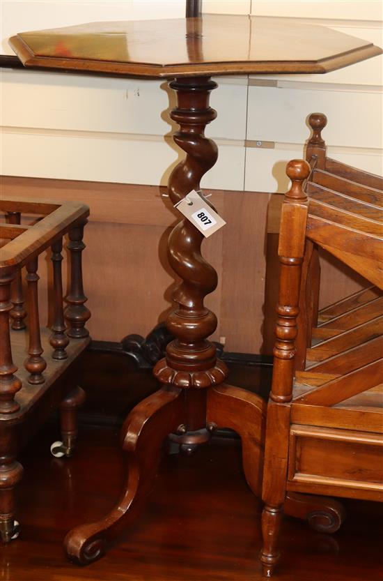 A Victorian mahogany tripod table, with octagonal top W.46cm